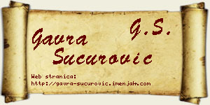 Gavra Šućurović vizit kartica
